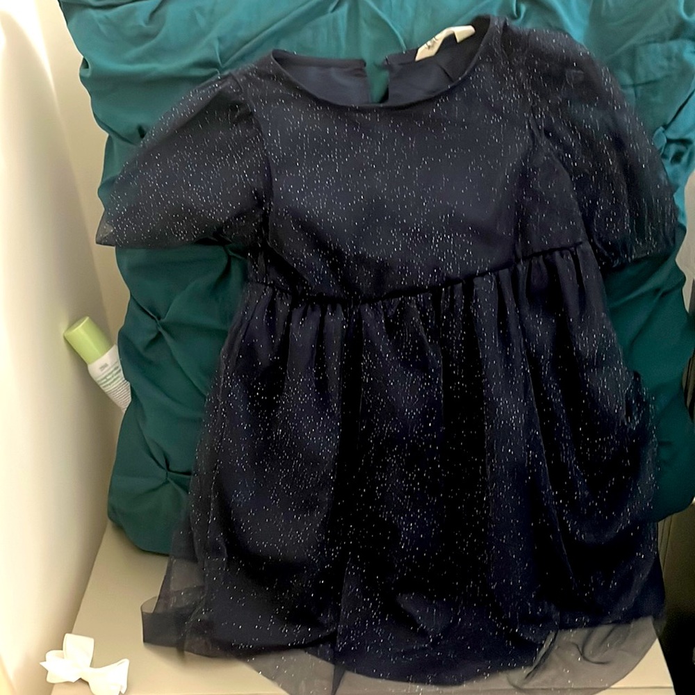Blue girls sparkle dress